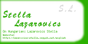 stella lazarovics business card